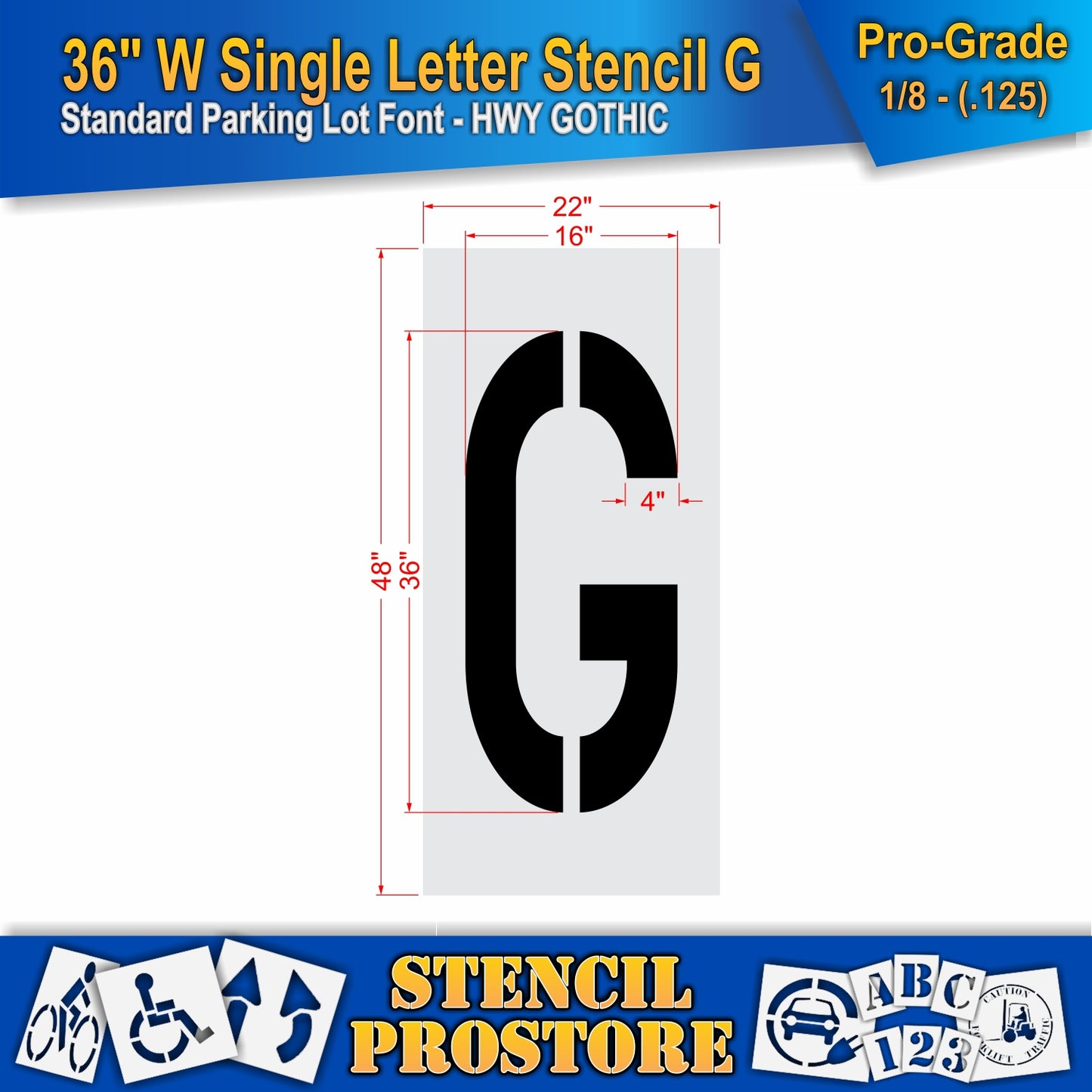 36" Wide Alphabet Kit Stencil