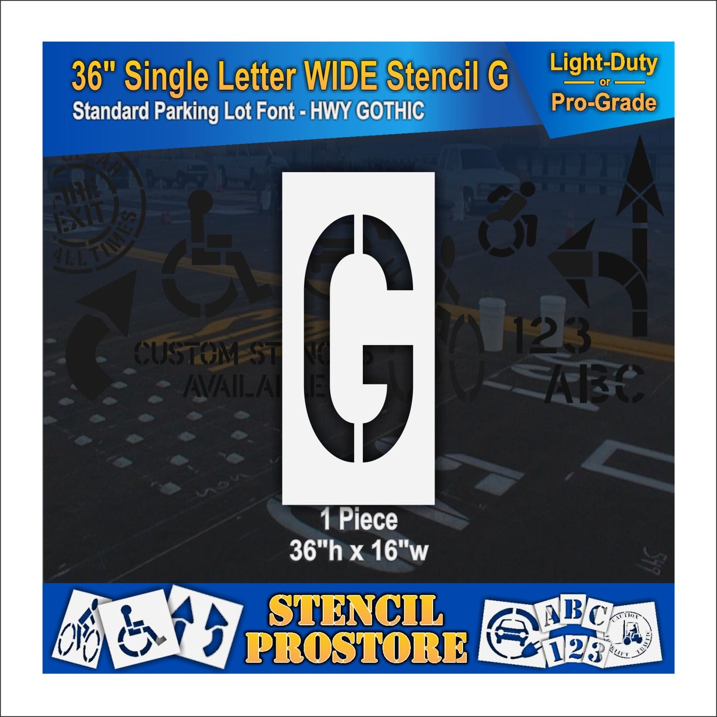 36" Wide Alphabet Kit Stencil