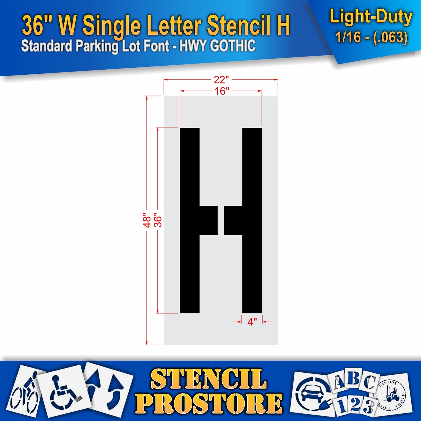 36" Wide Alphabet Kit Stencil
