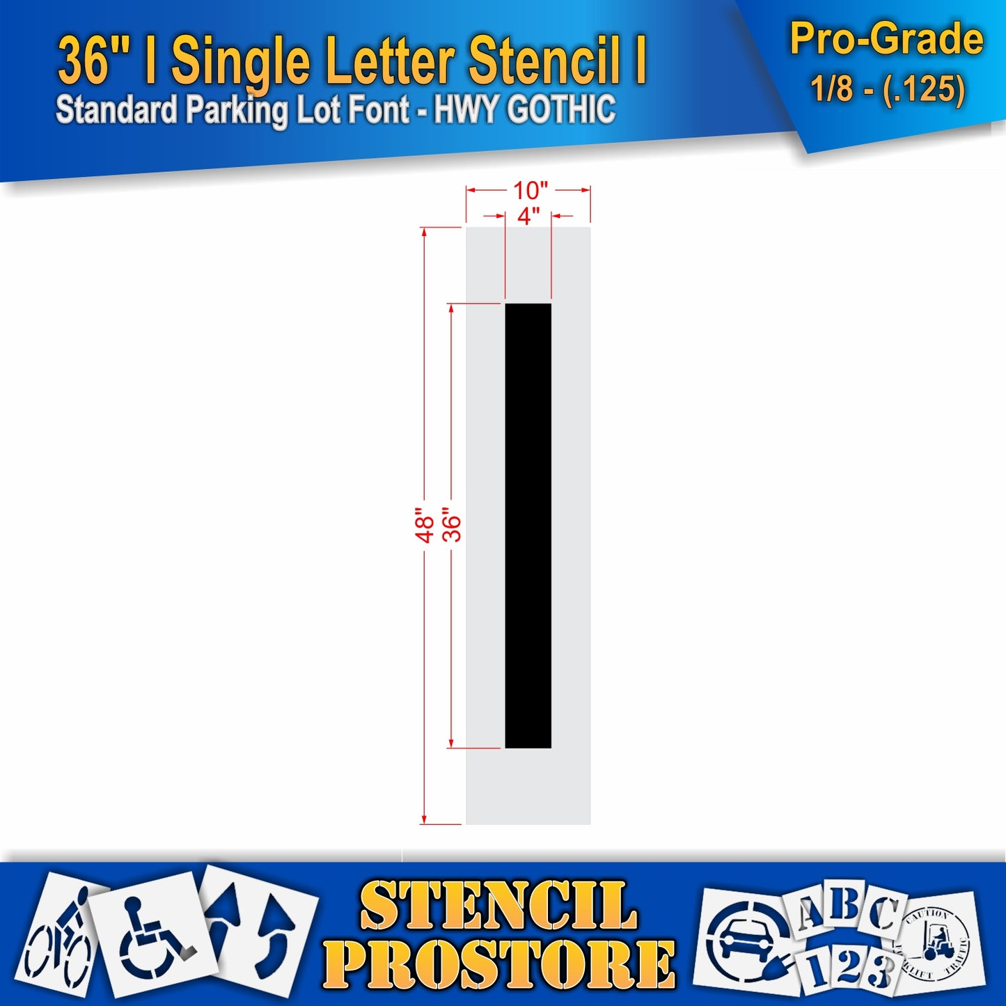 36" Wide Alphabet Kit Stencil
