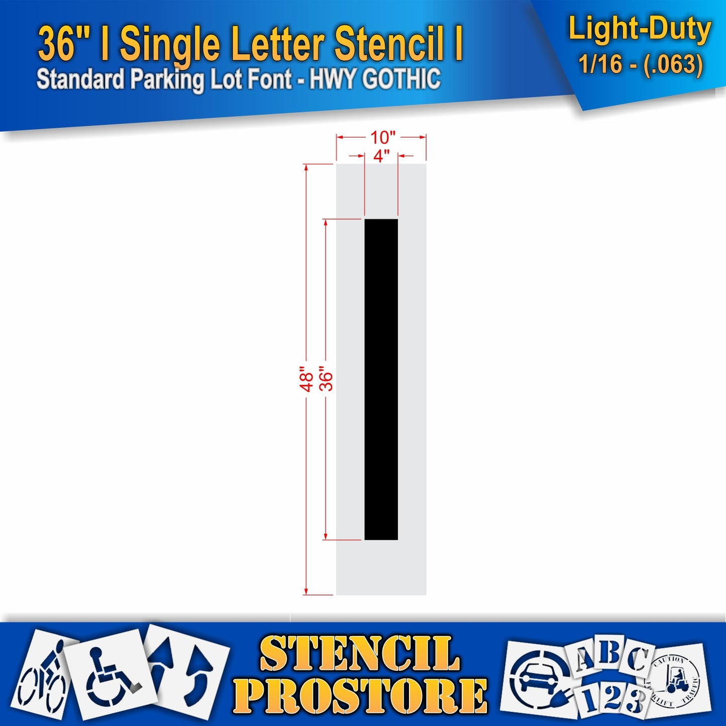36" Wide Alphabet Kit Stencil