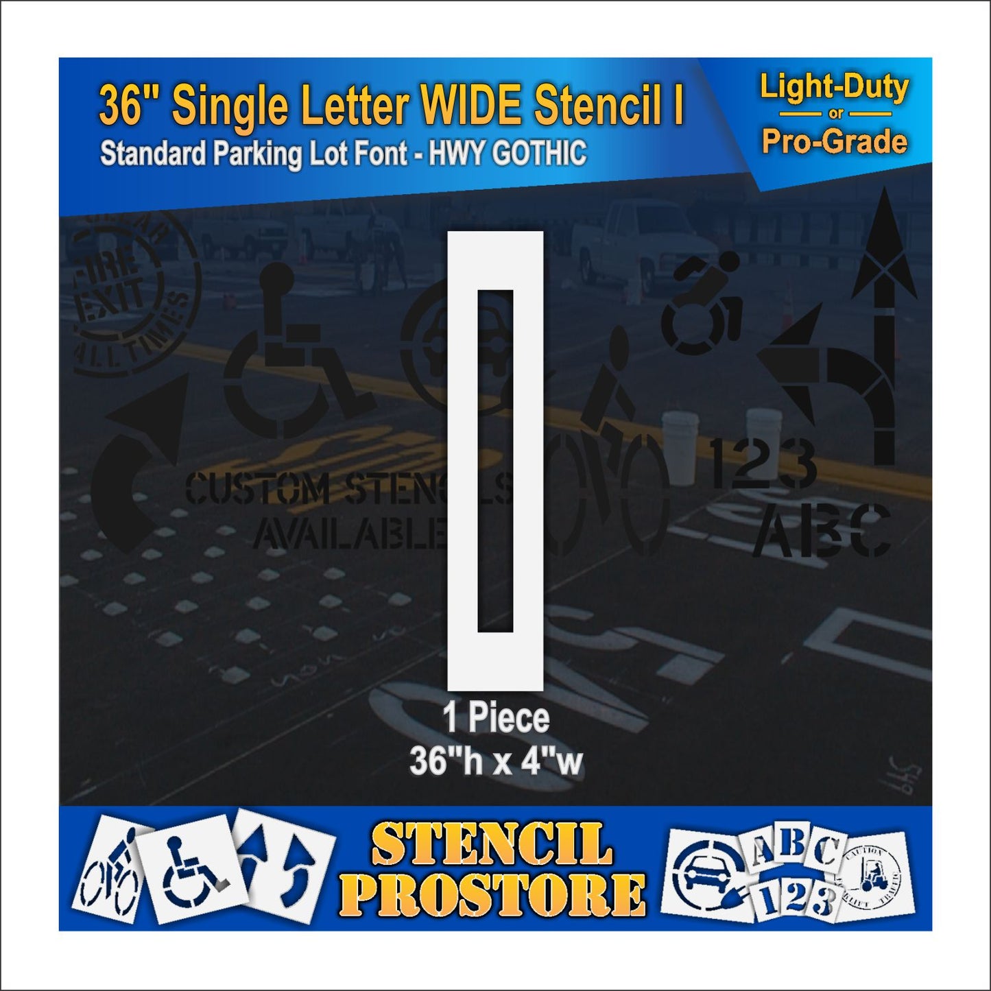 36" Wide Alphabet Kit Stencil