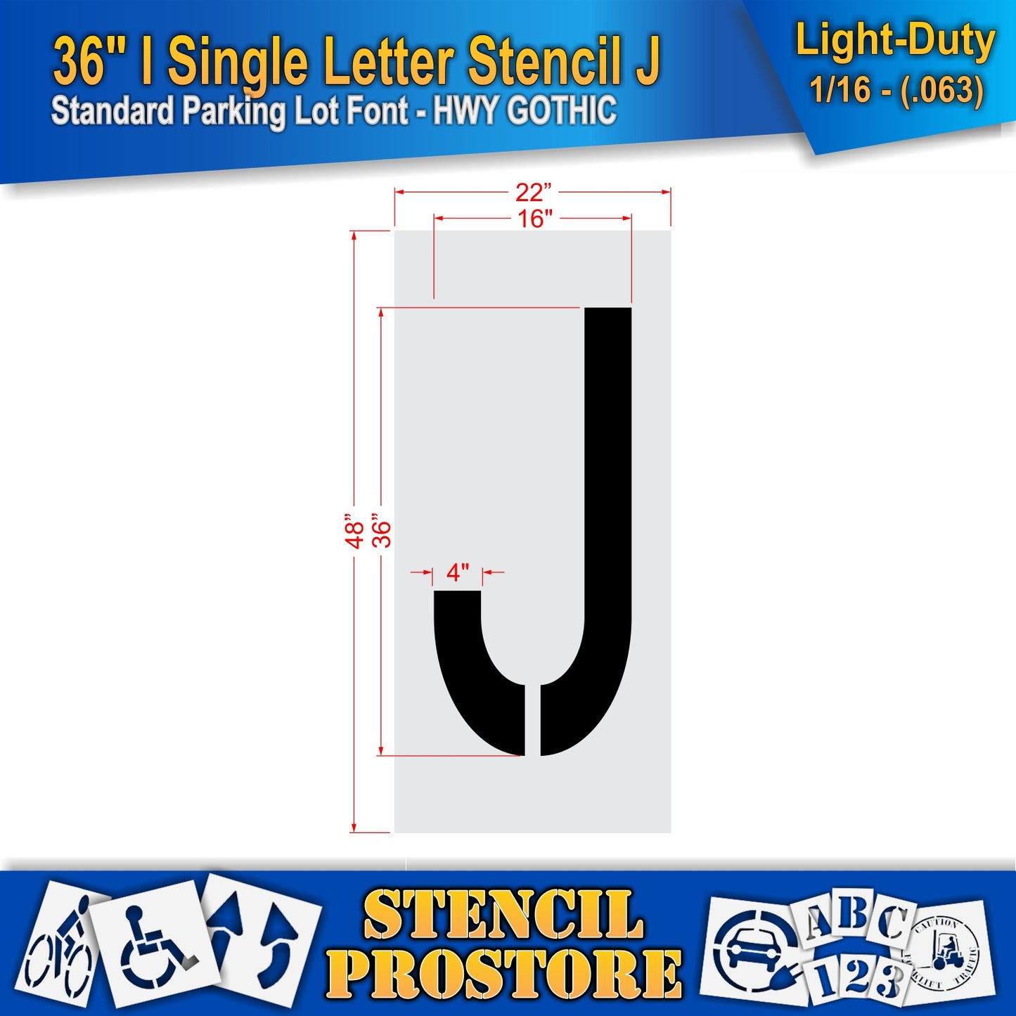 36" Wide Alphabet Kit Stencil
