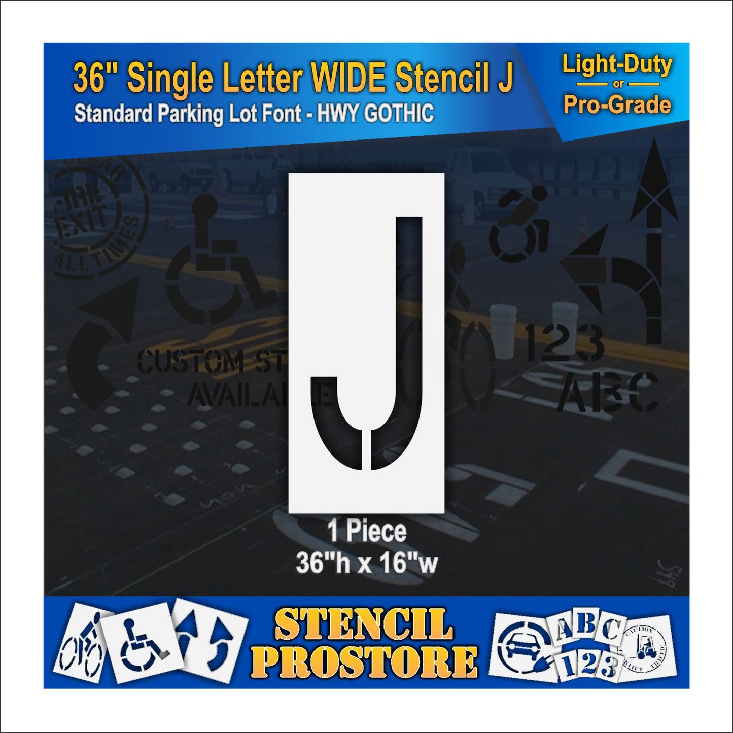 36" Wide Alphabet Kit Stencil