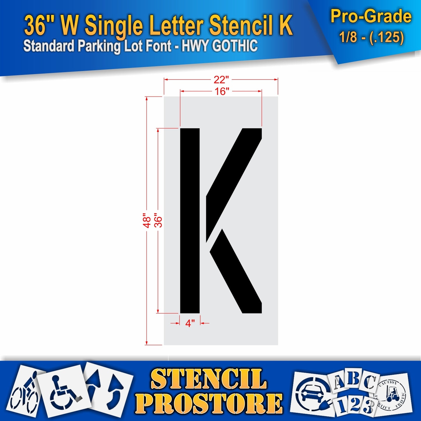 36" Wide Alphabet Kit Stencil
