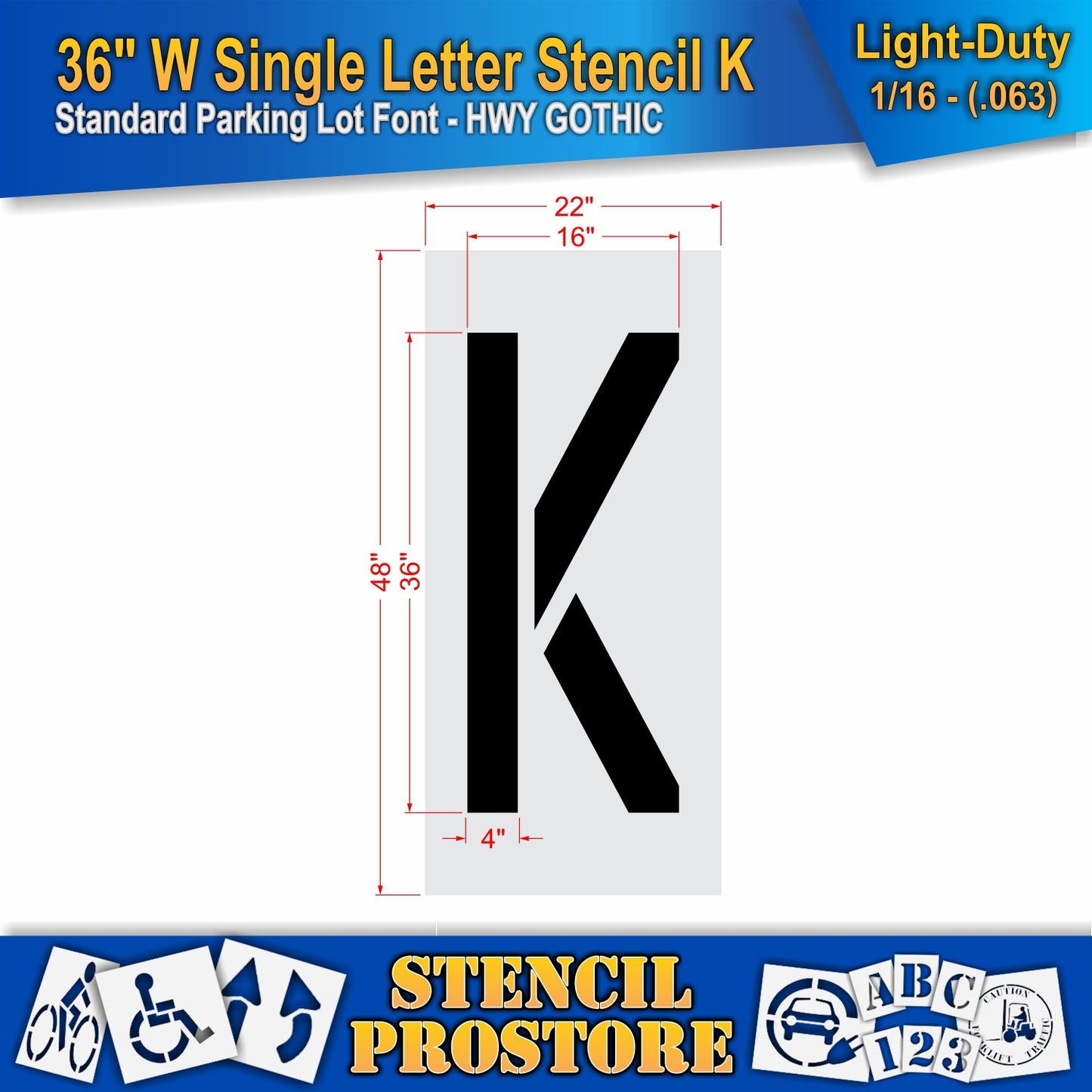 36" Wide Alphabet Kit Stencil