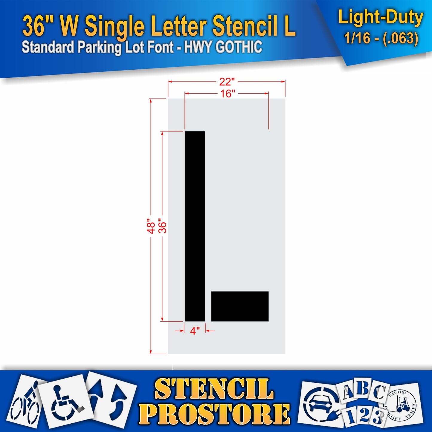 36" Wide Alphabet Kit Stencil