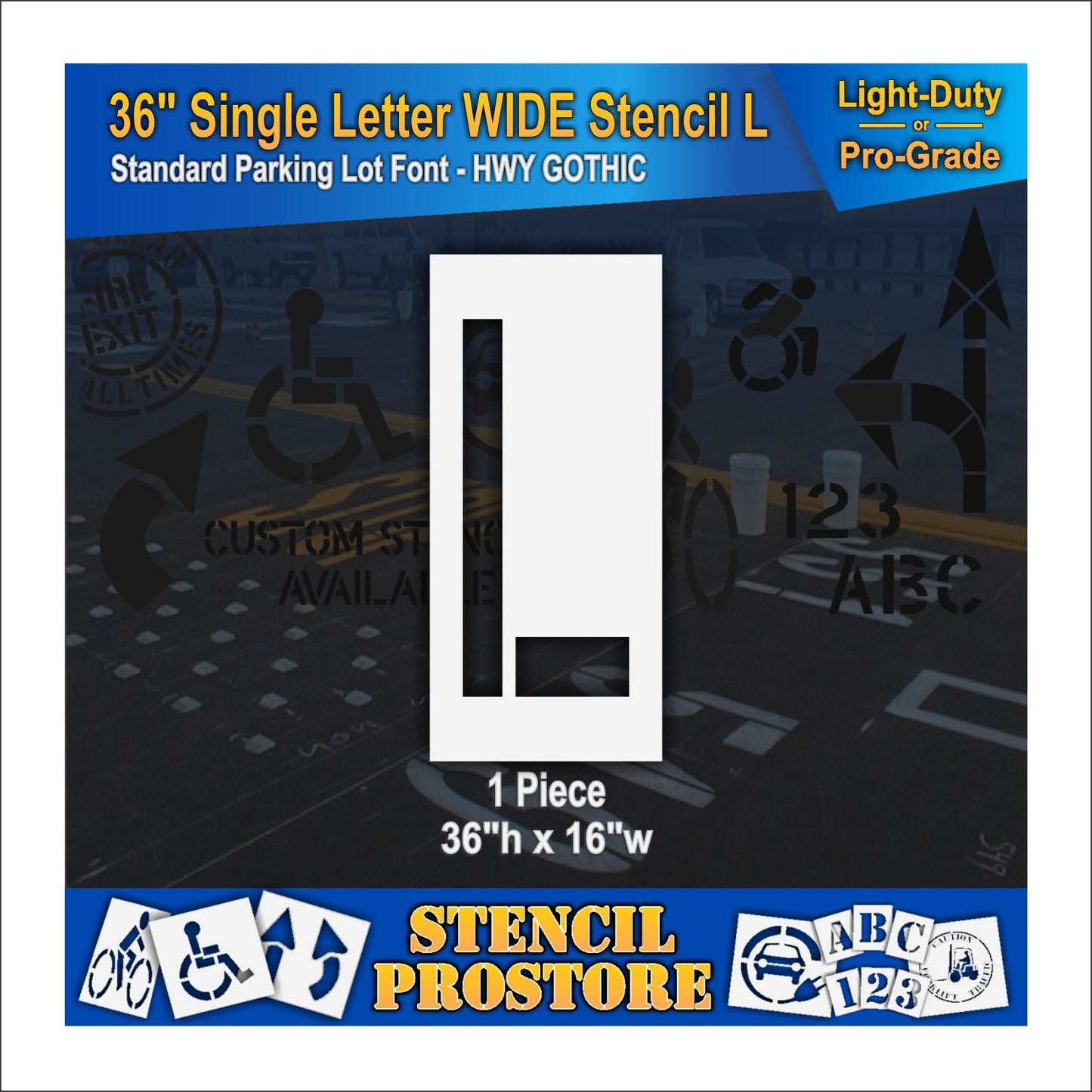 36" Wide Alphabet Kit Stencil