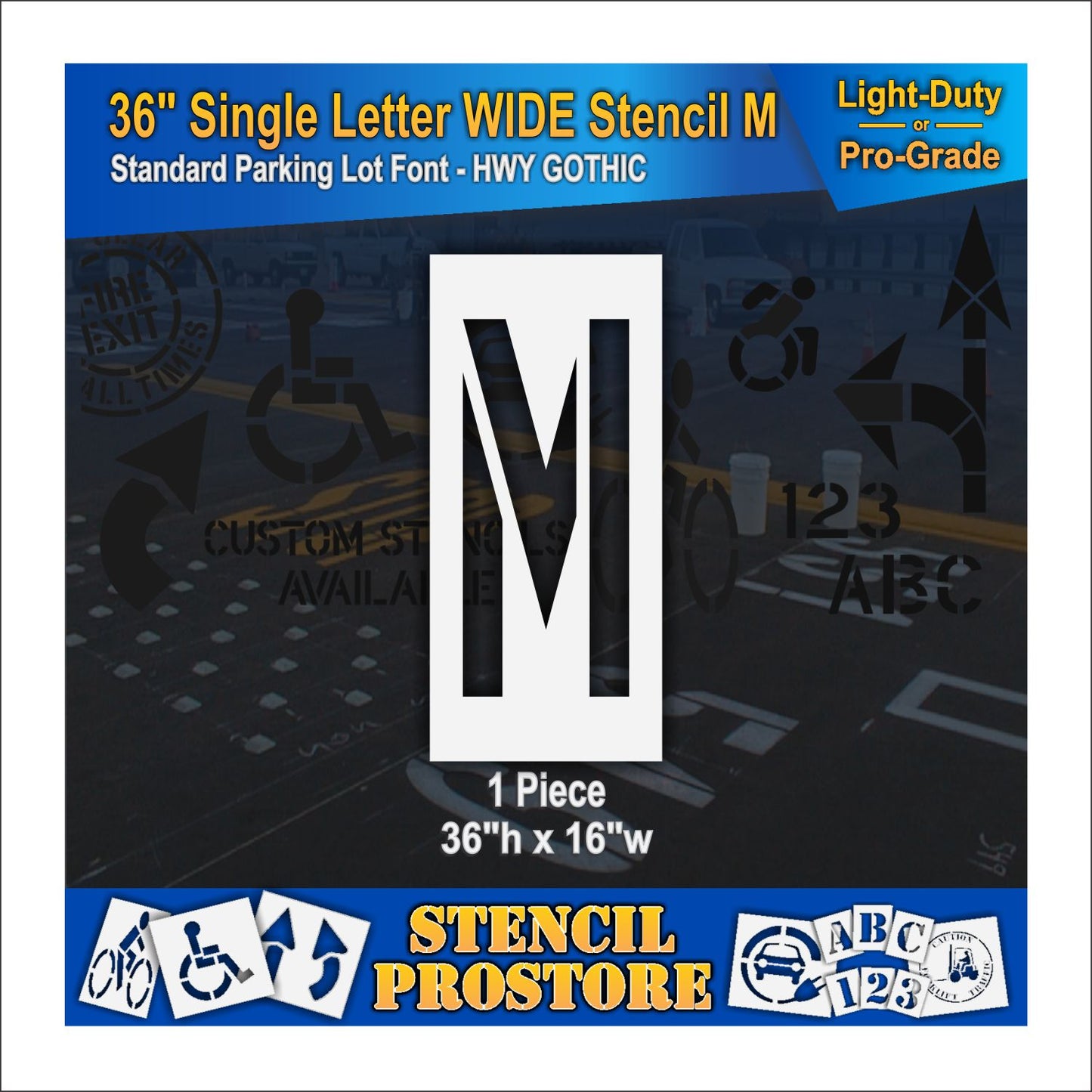 36" Wide Alphabet Kit Stencil