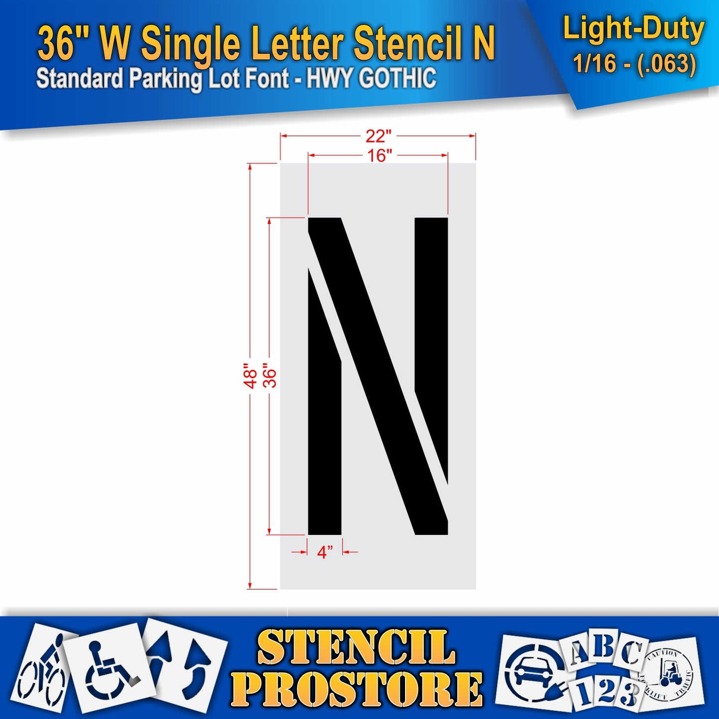 36" Wide Alphabet Kit Stencil