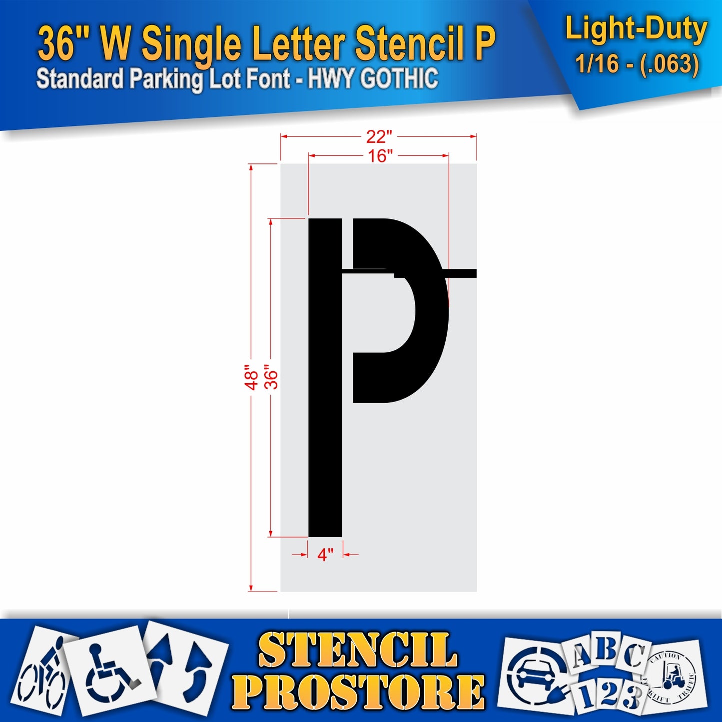 36" Wide Alphabet Kit Stencil