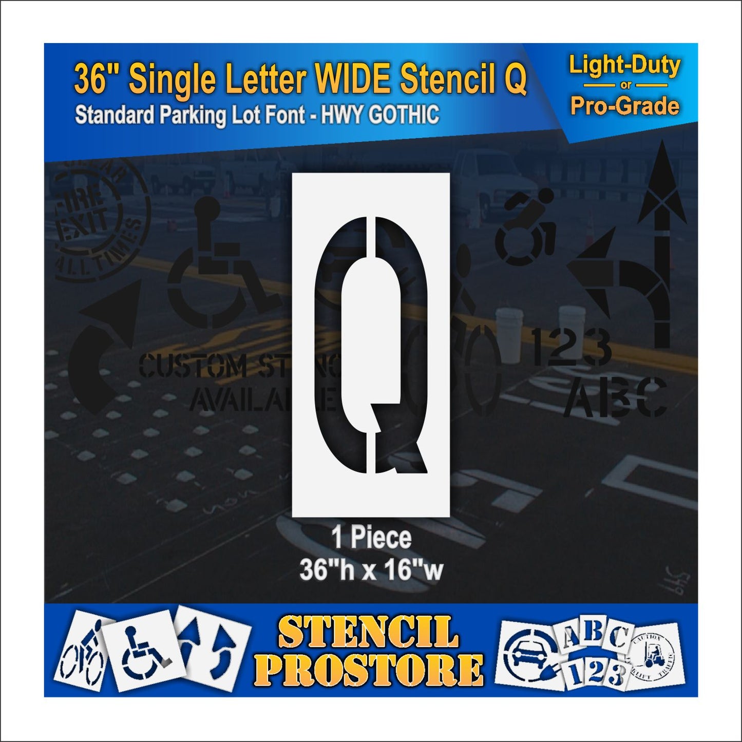 36" Wide Alphabet Kit Stencil