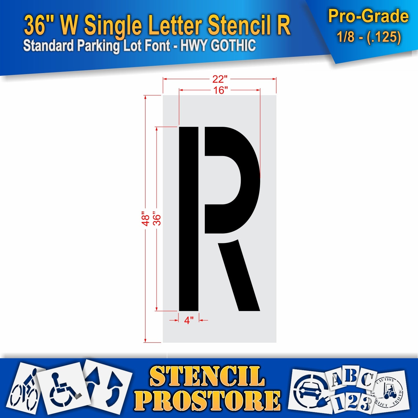 36" Wide Alphabet Kit Stencil