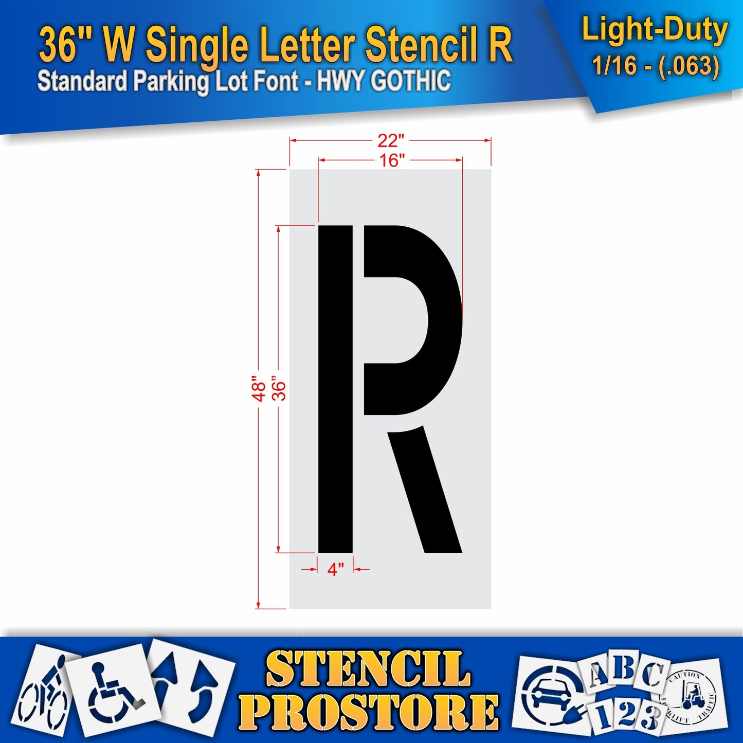 36" Wide Alphabet Kit Stencil