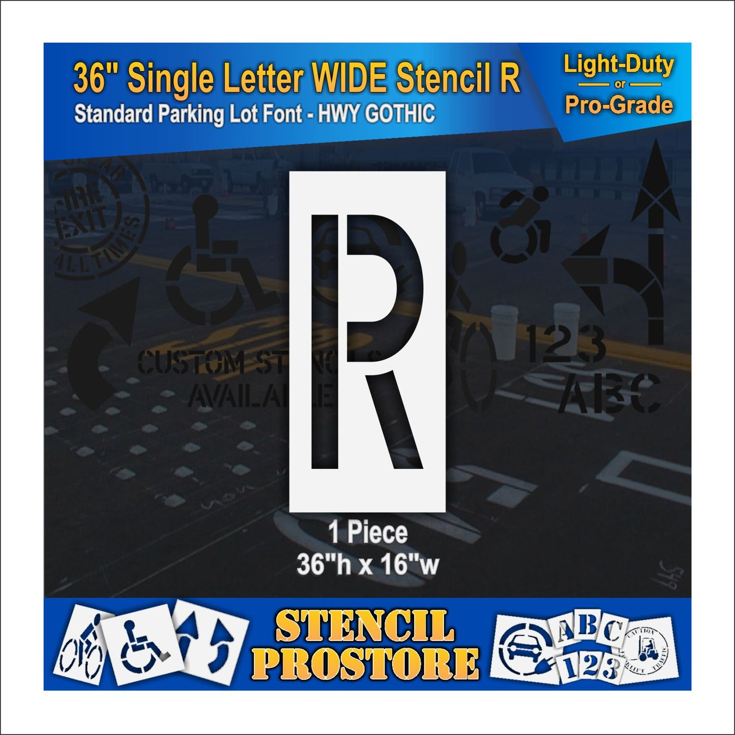 36" Wide Alphabet Kit Stencil