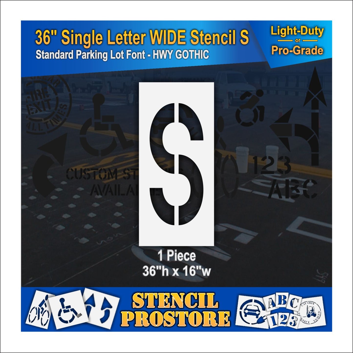 36" Wide Alphabet Kit Stencil