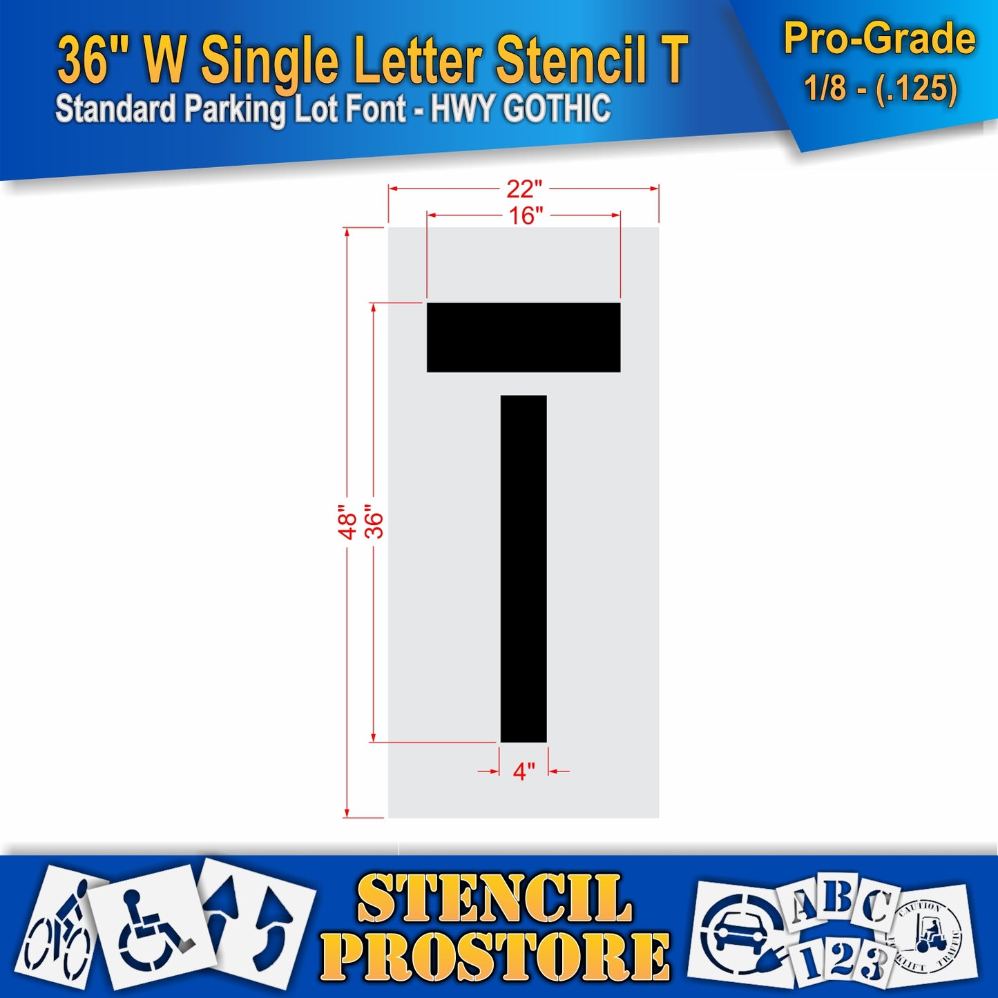 36" Wide Alphabet Kit Stencil