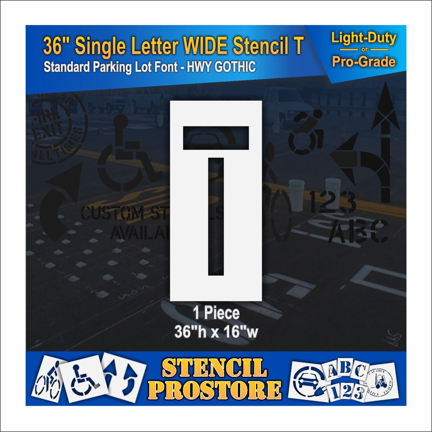 36" Wide Alphabet Kit Stencil