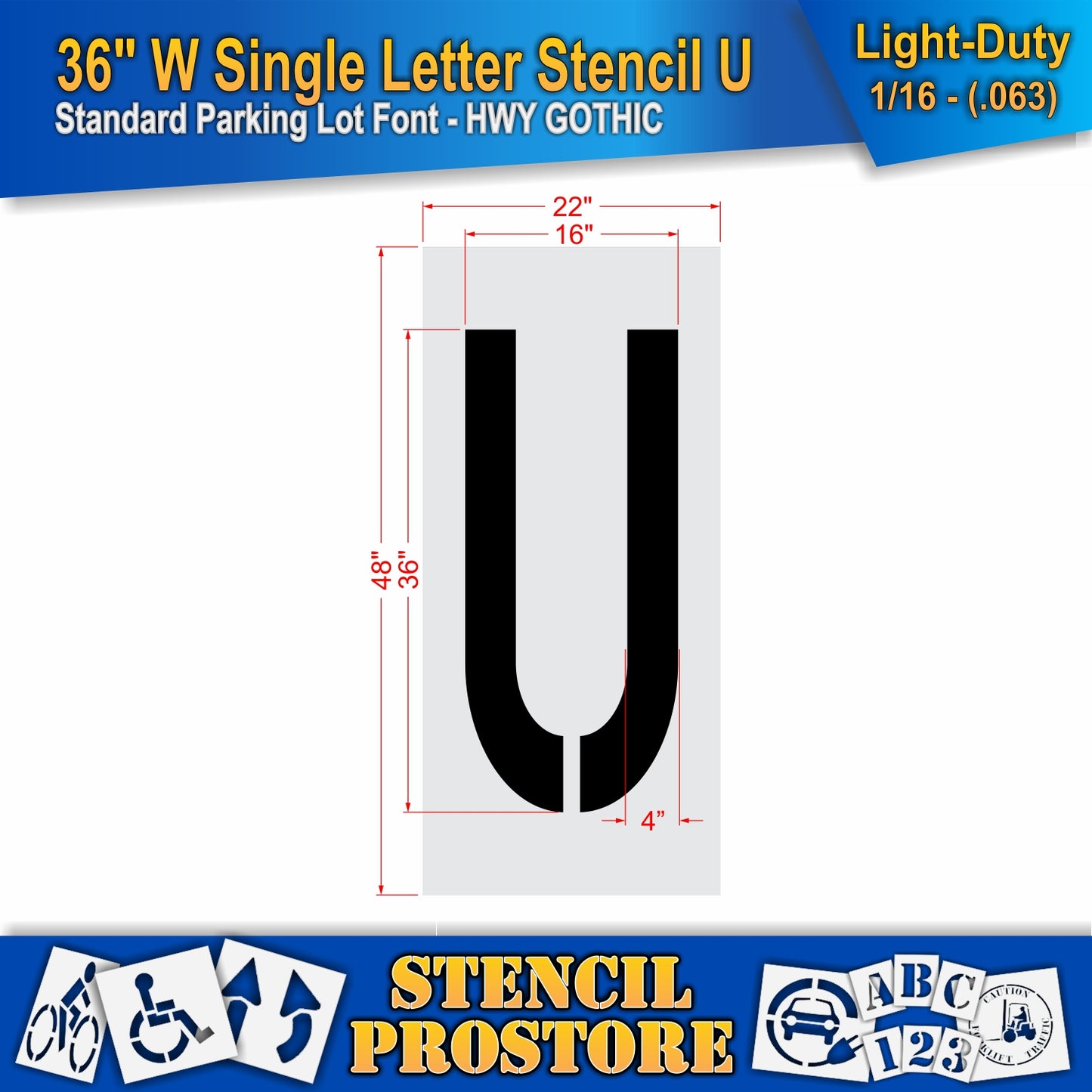 36" Wide Alphabet Kit Stencil