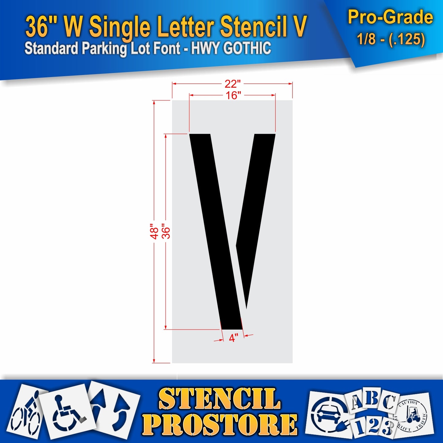 36" Wide Alphabet Kit Stencil