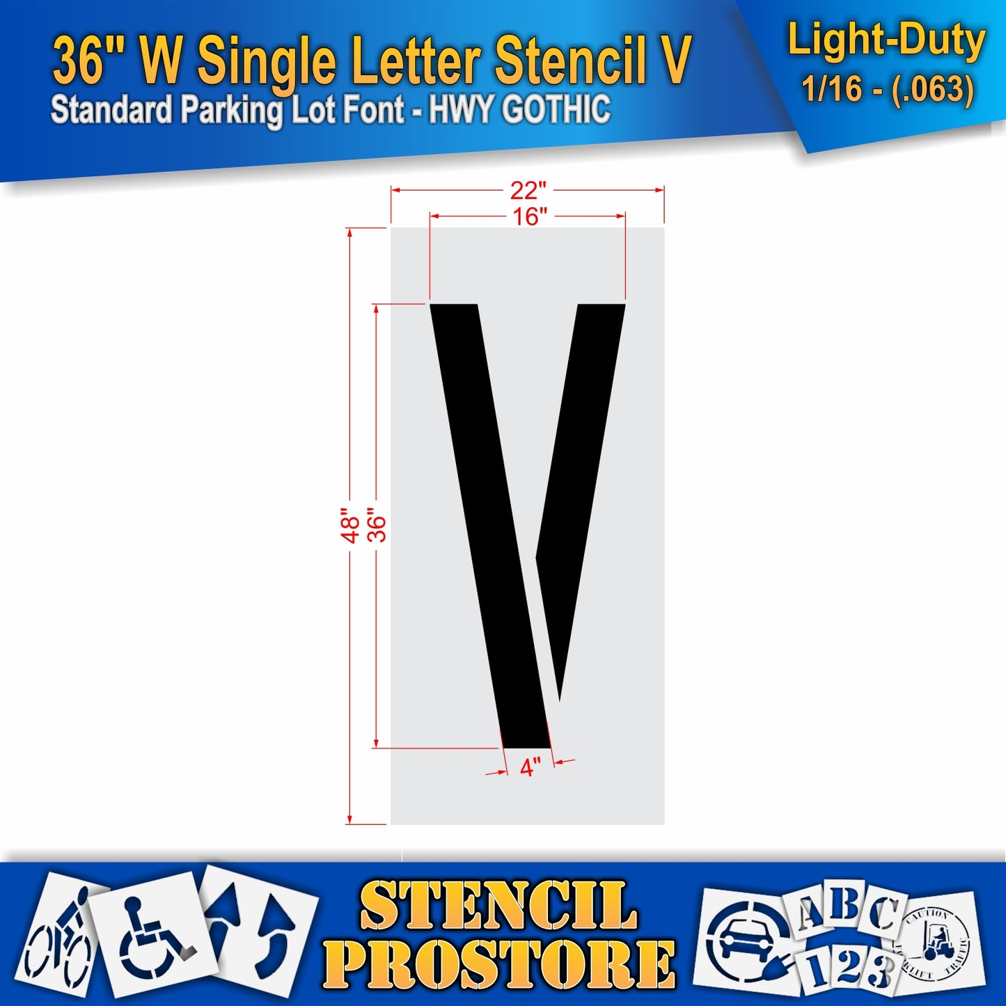 36" Wide Alphabet Kit Stencil