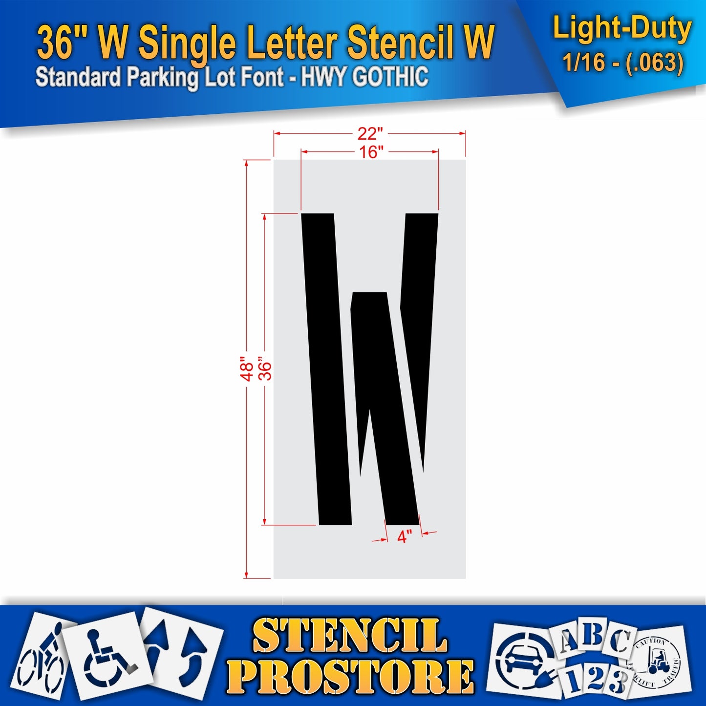 36" Wide Alphabet Kit Stencil
