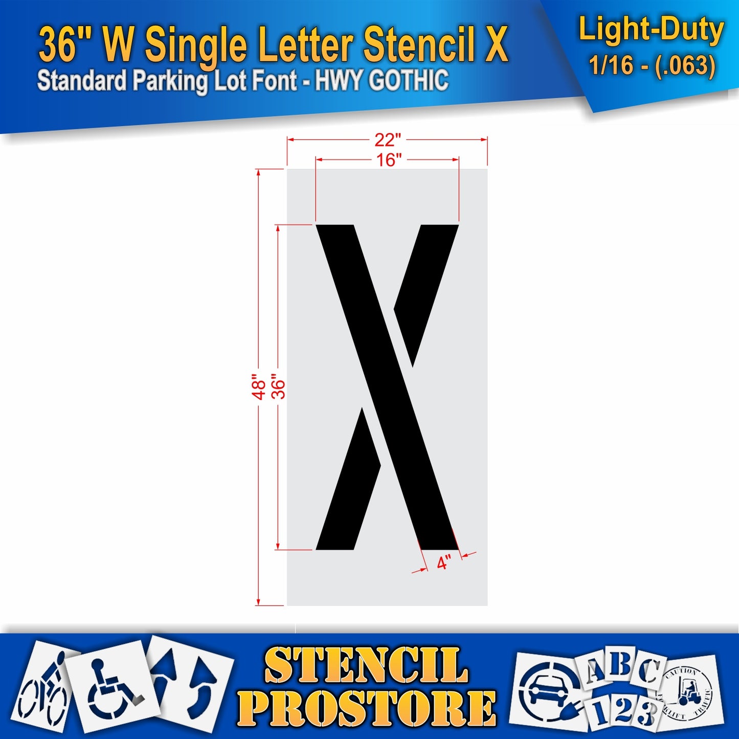 36" Wide Alphabet Kit Stencil