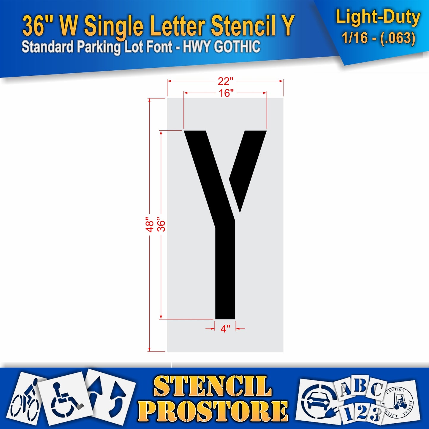 36" Wide Alphabet Kit Stencil