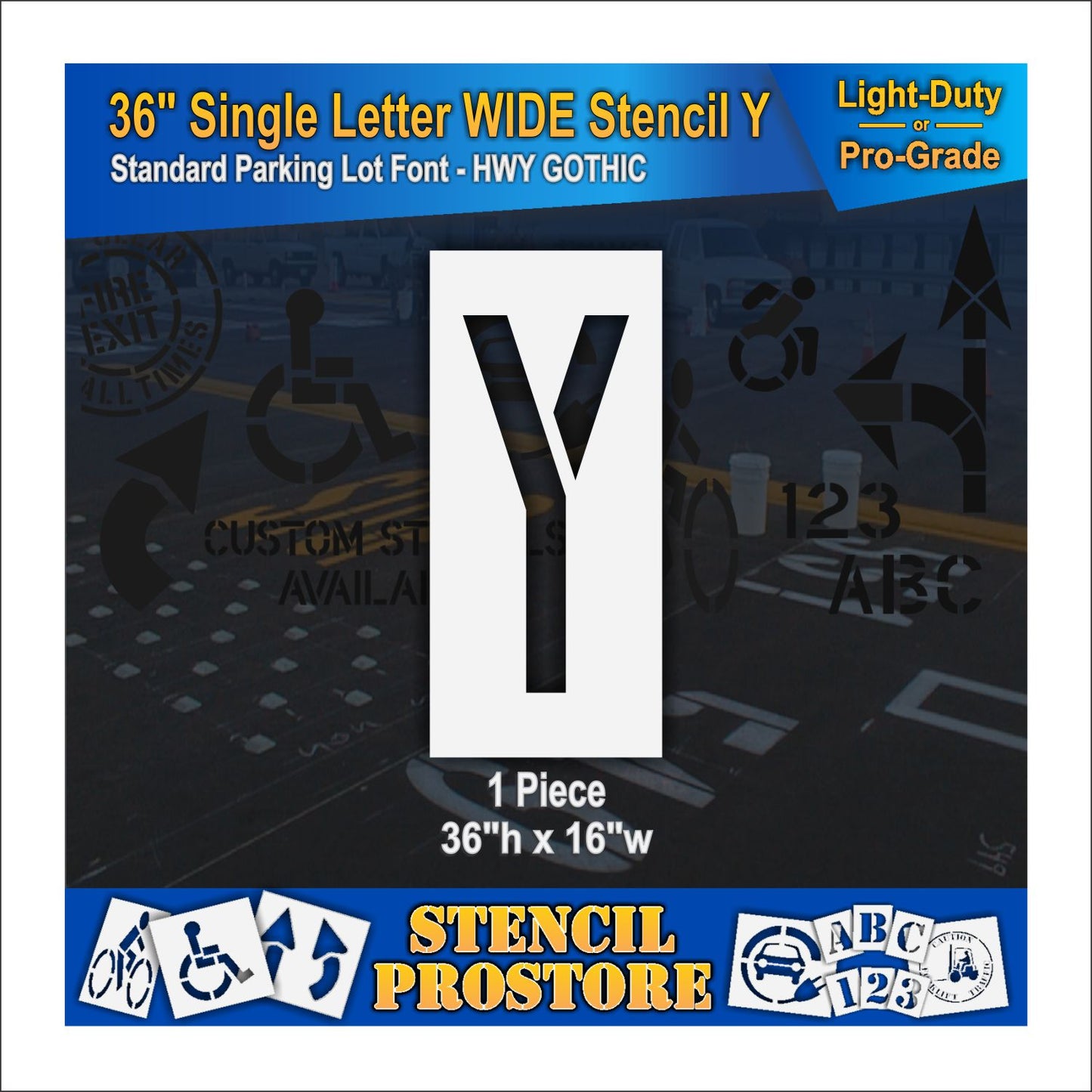 36" Wide Alphabet Kit Stencil