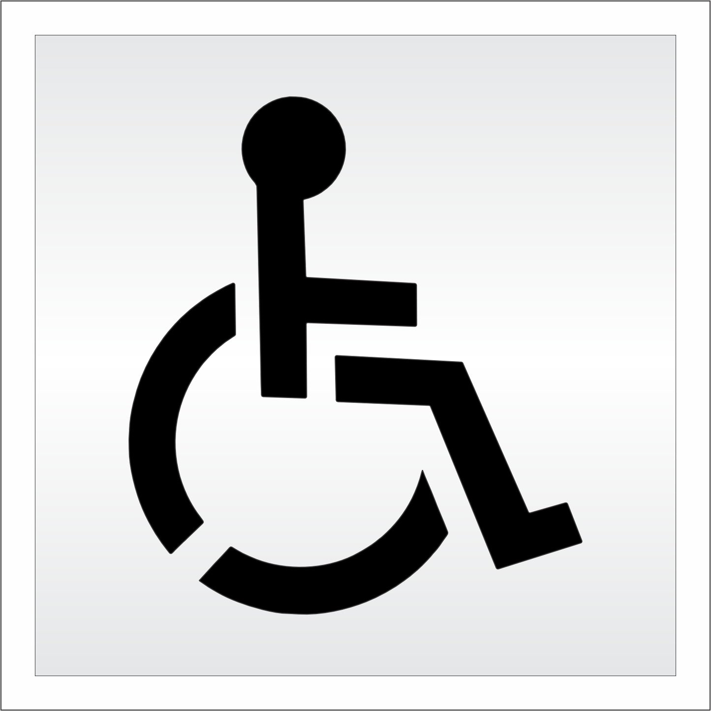 39 Inch Handicap Pavement Stencil – ADA-Compliant Stencil for Parking Lots