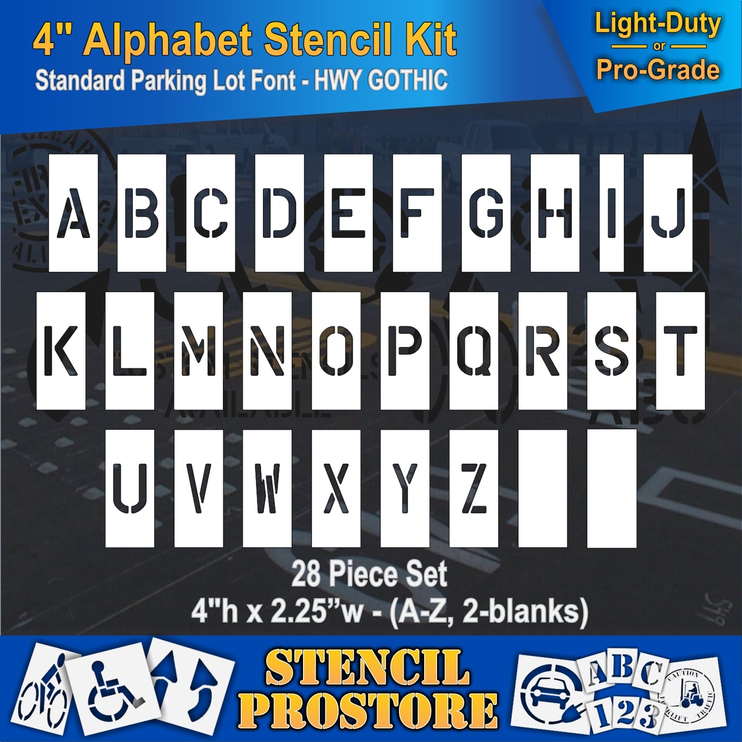 4" Alphabet Kit Stencil