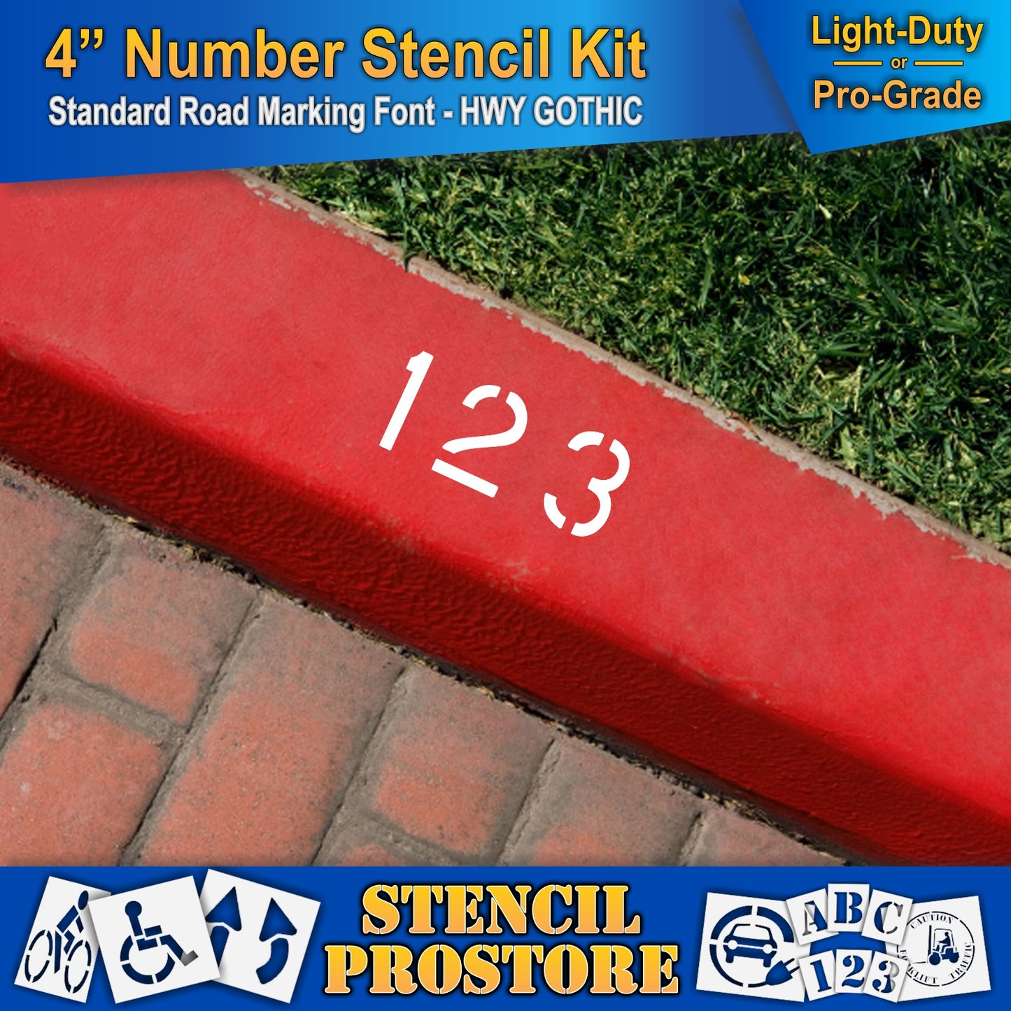4" Number Kit Stencil