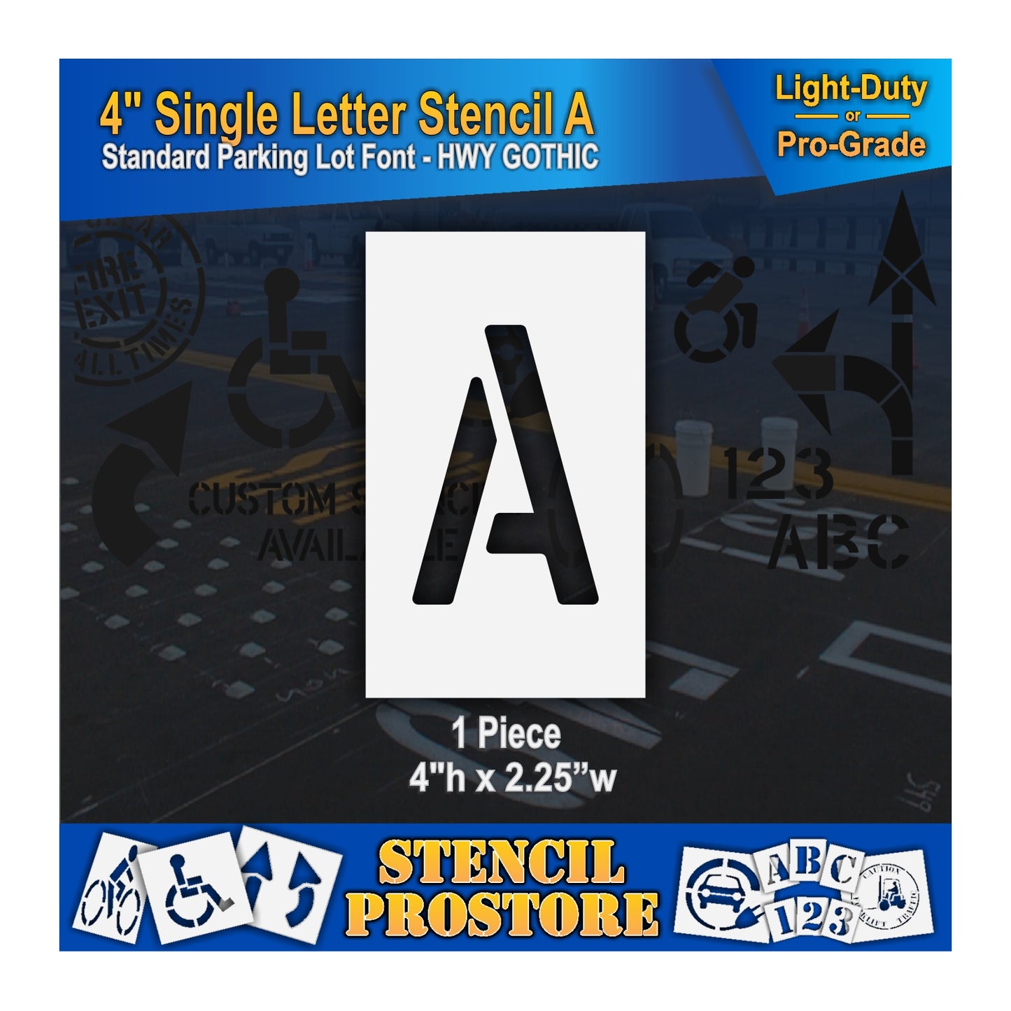 4" Alphabet Kit Stencil