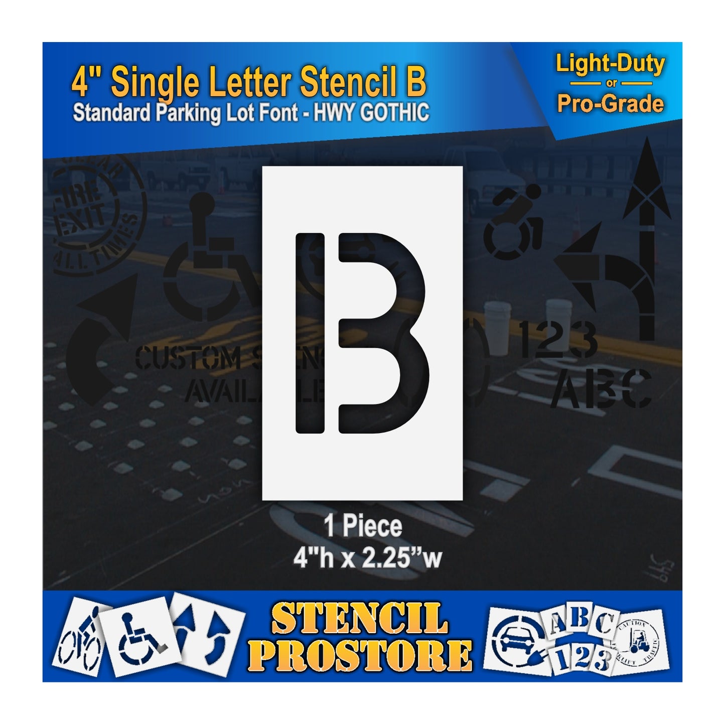 4" Alphabet Kit Stencil