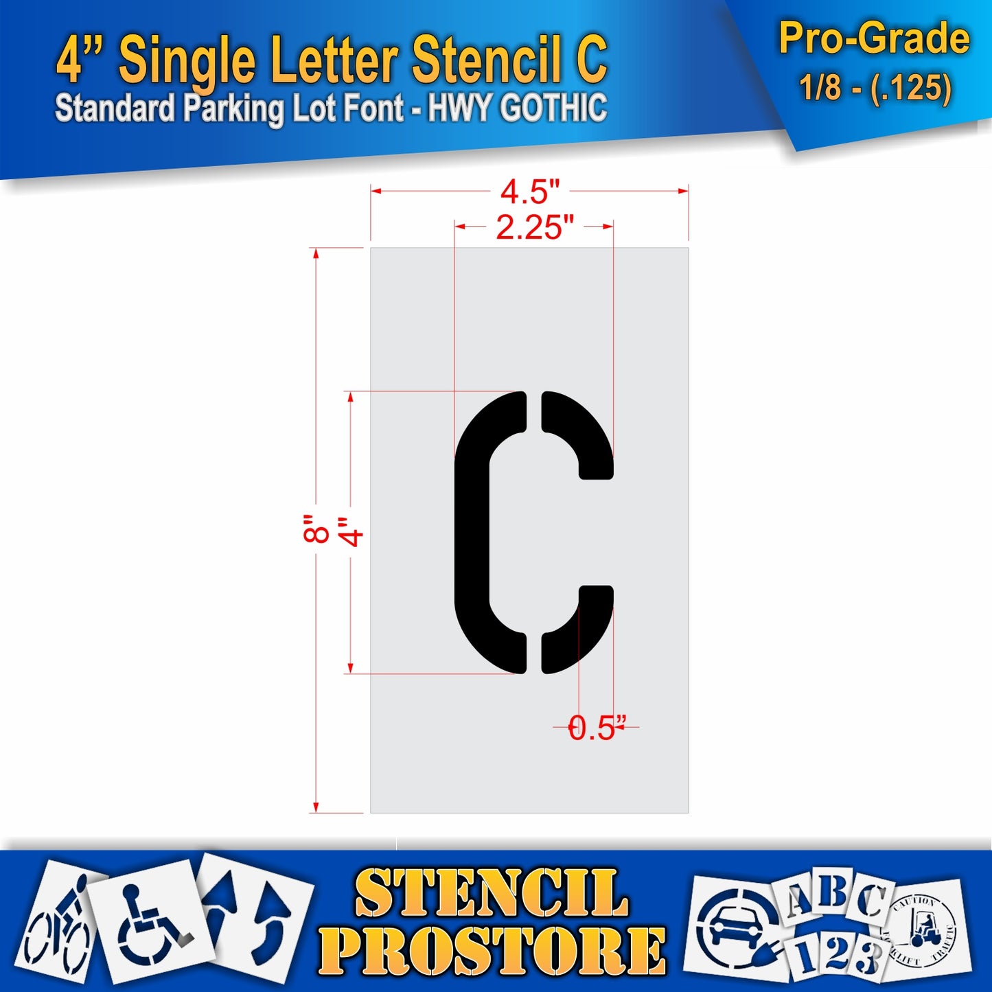 4" Alphabet Kit Stencil
