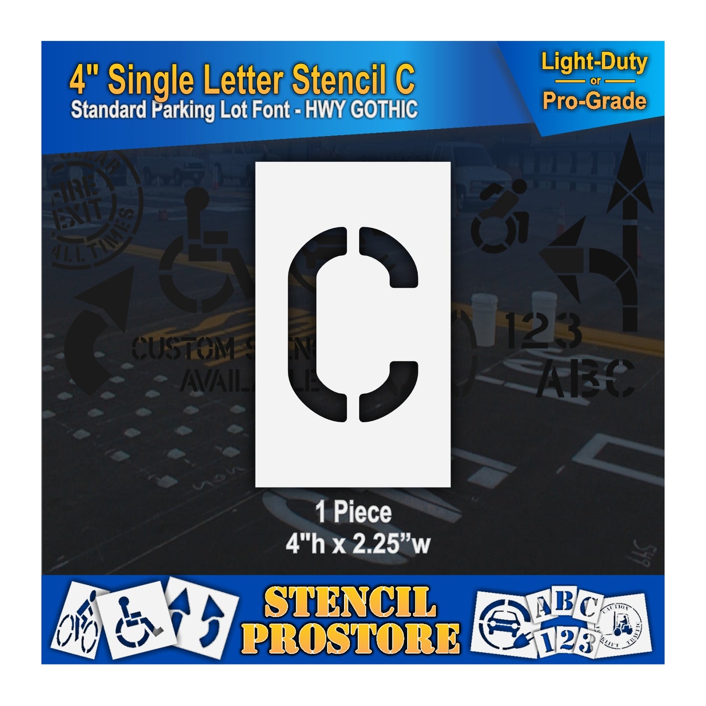 4" Alphabet Kit Stencil