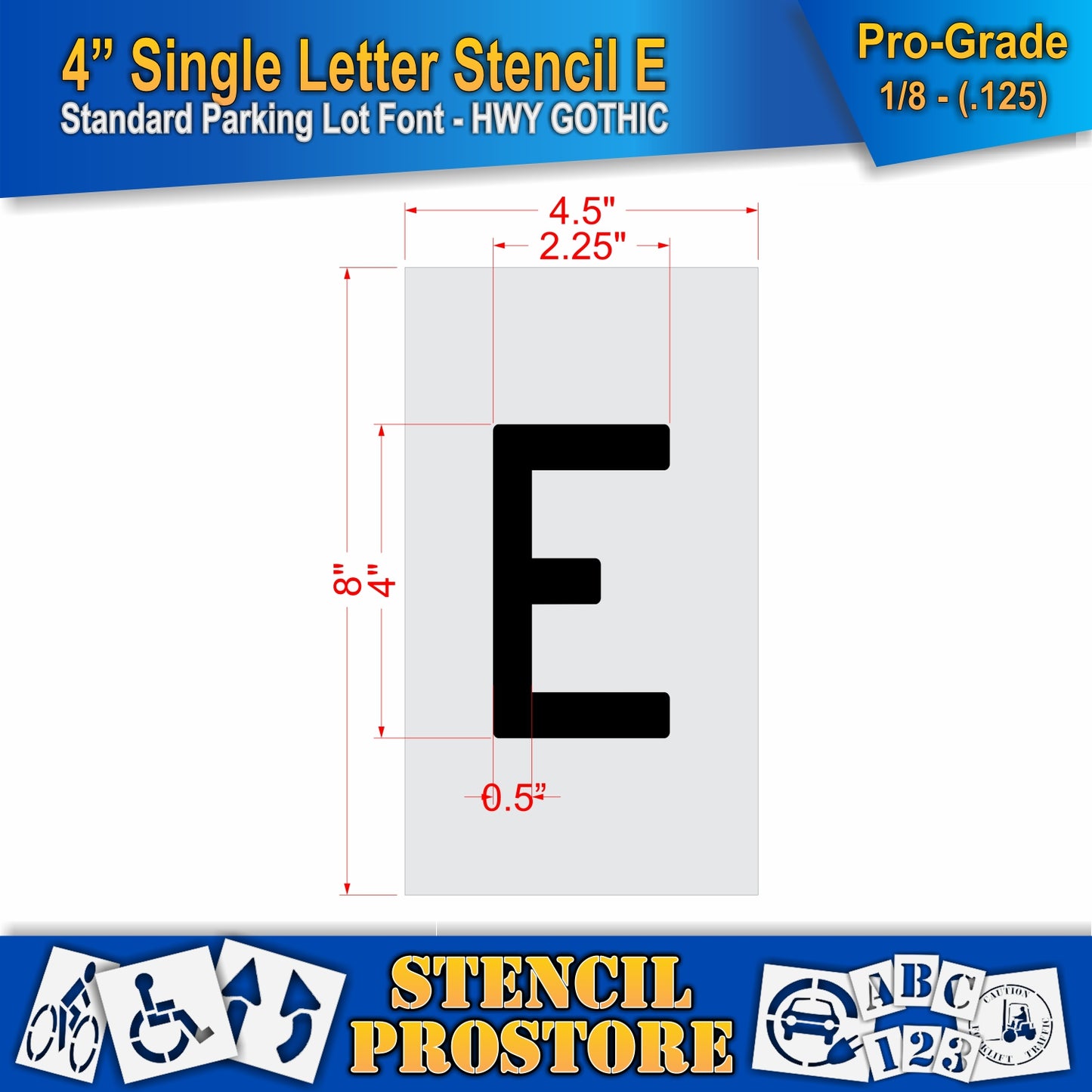 4" Alphabet Kit Stencil