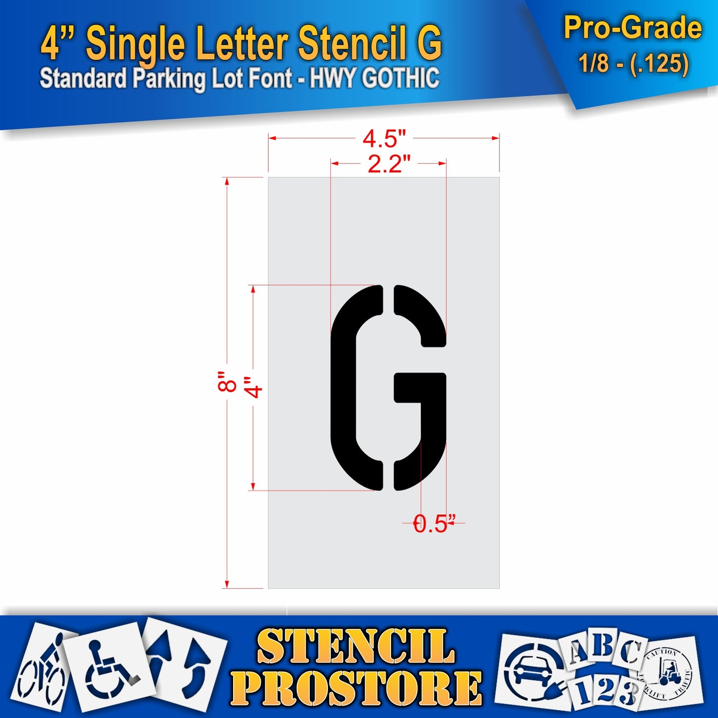 4" Alphabet Kit Stencil