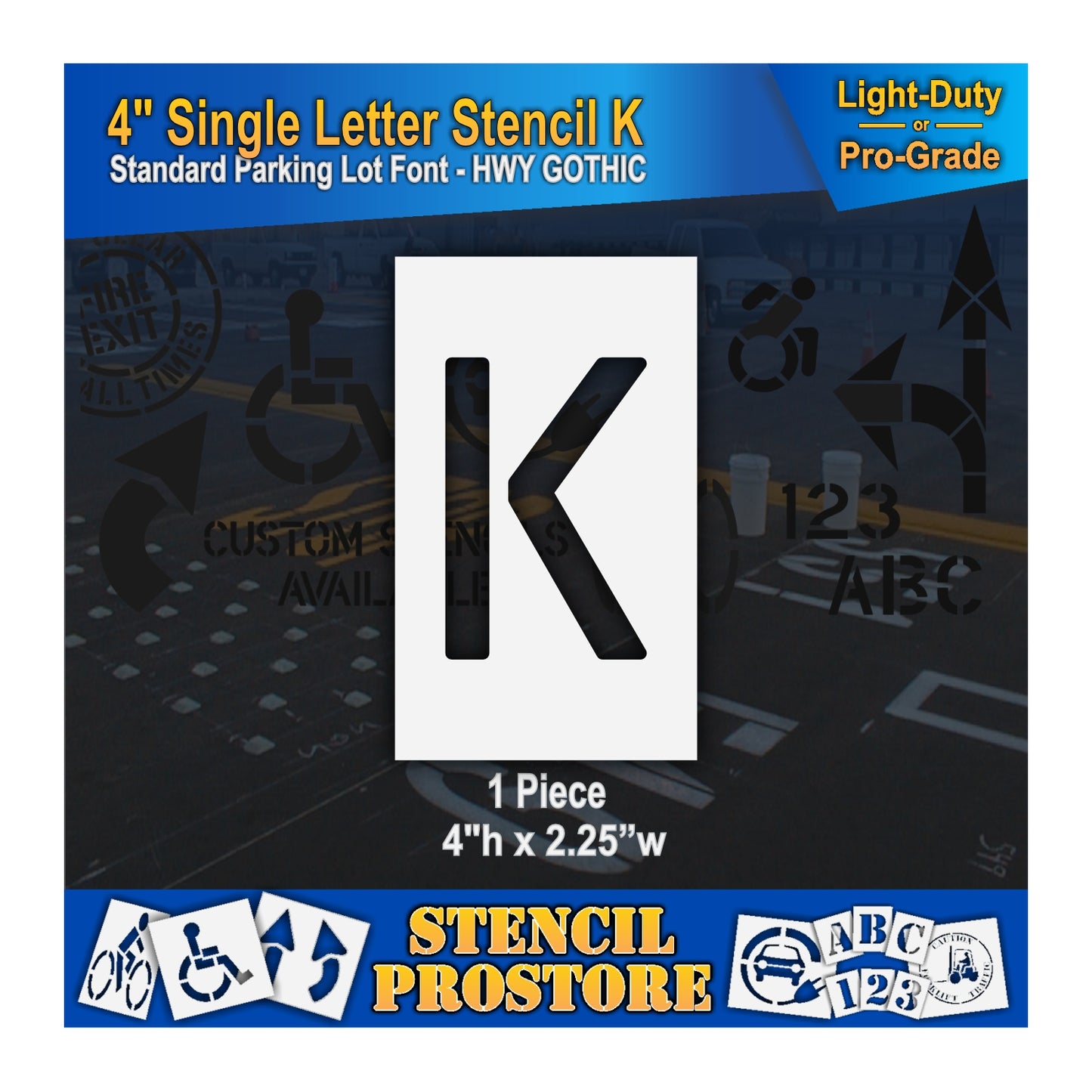 4" Alphabet Kit Stencil