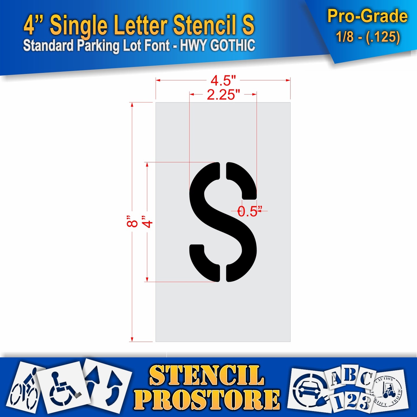 4" Alphabet Kit Stencil