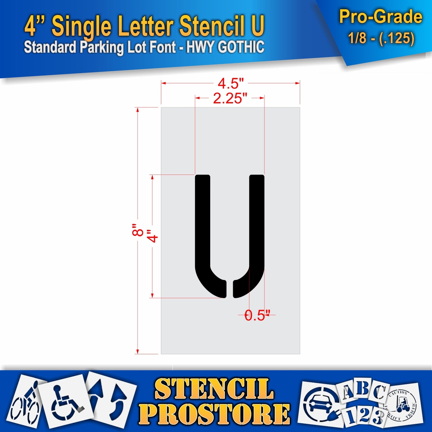 4" Alphabet Kit Stencil