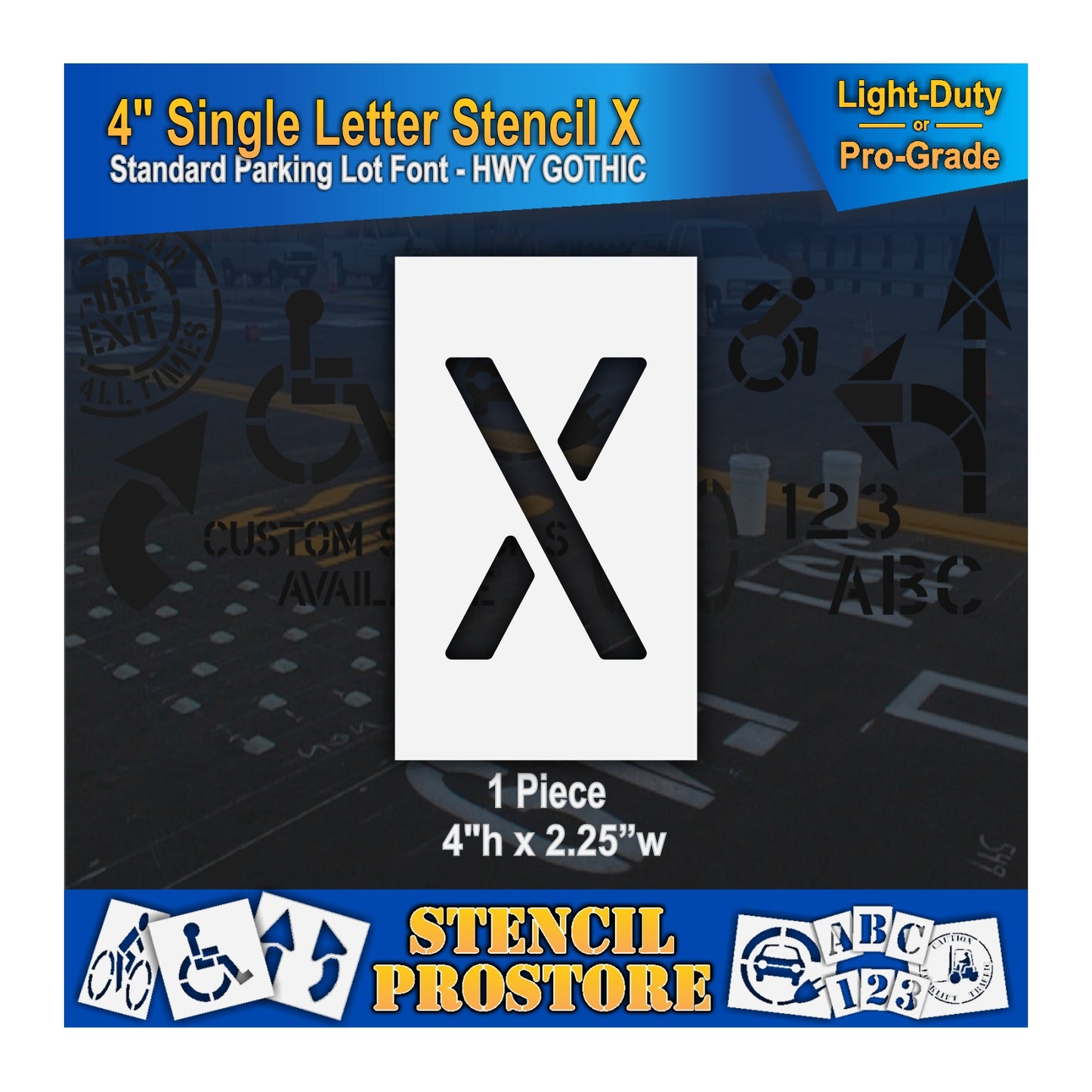 4" Alphabet Kit Stencil