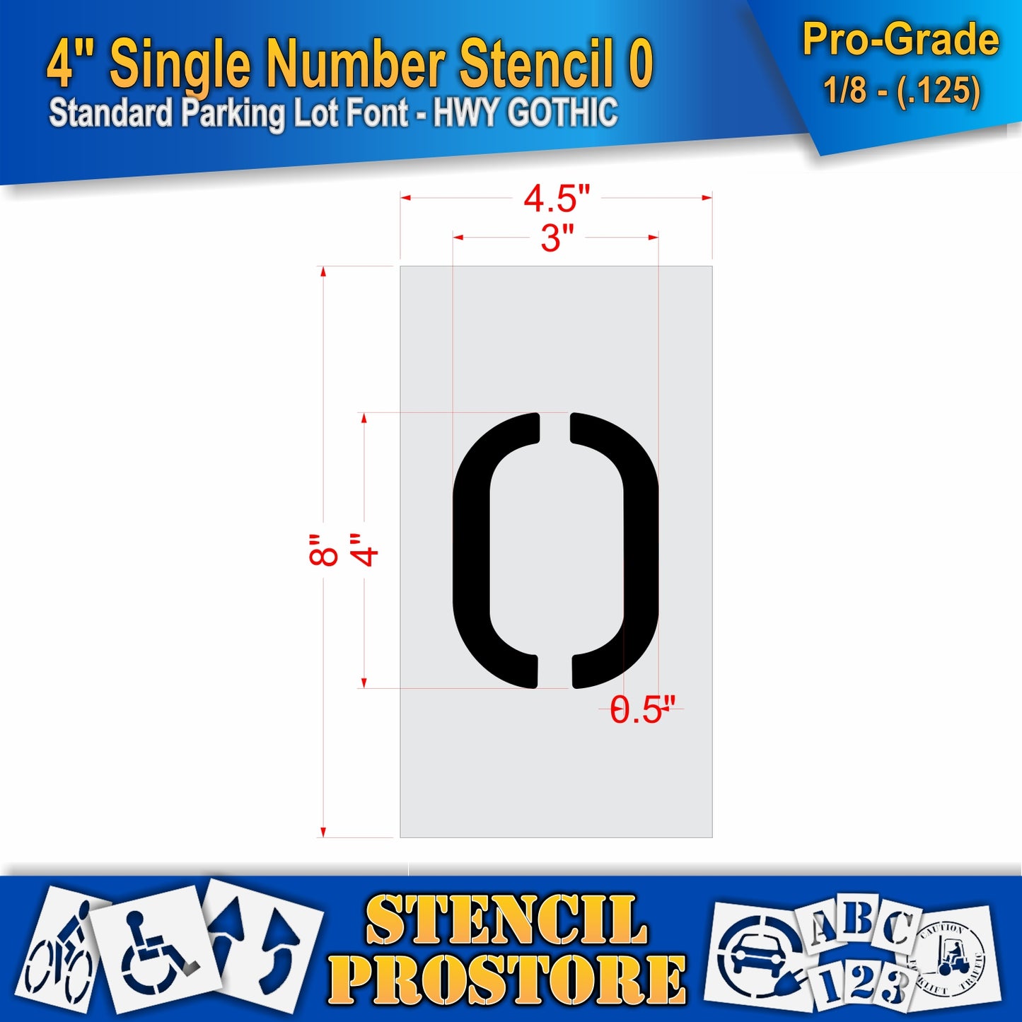 4" Number Kit Stencil