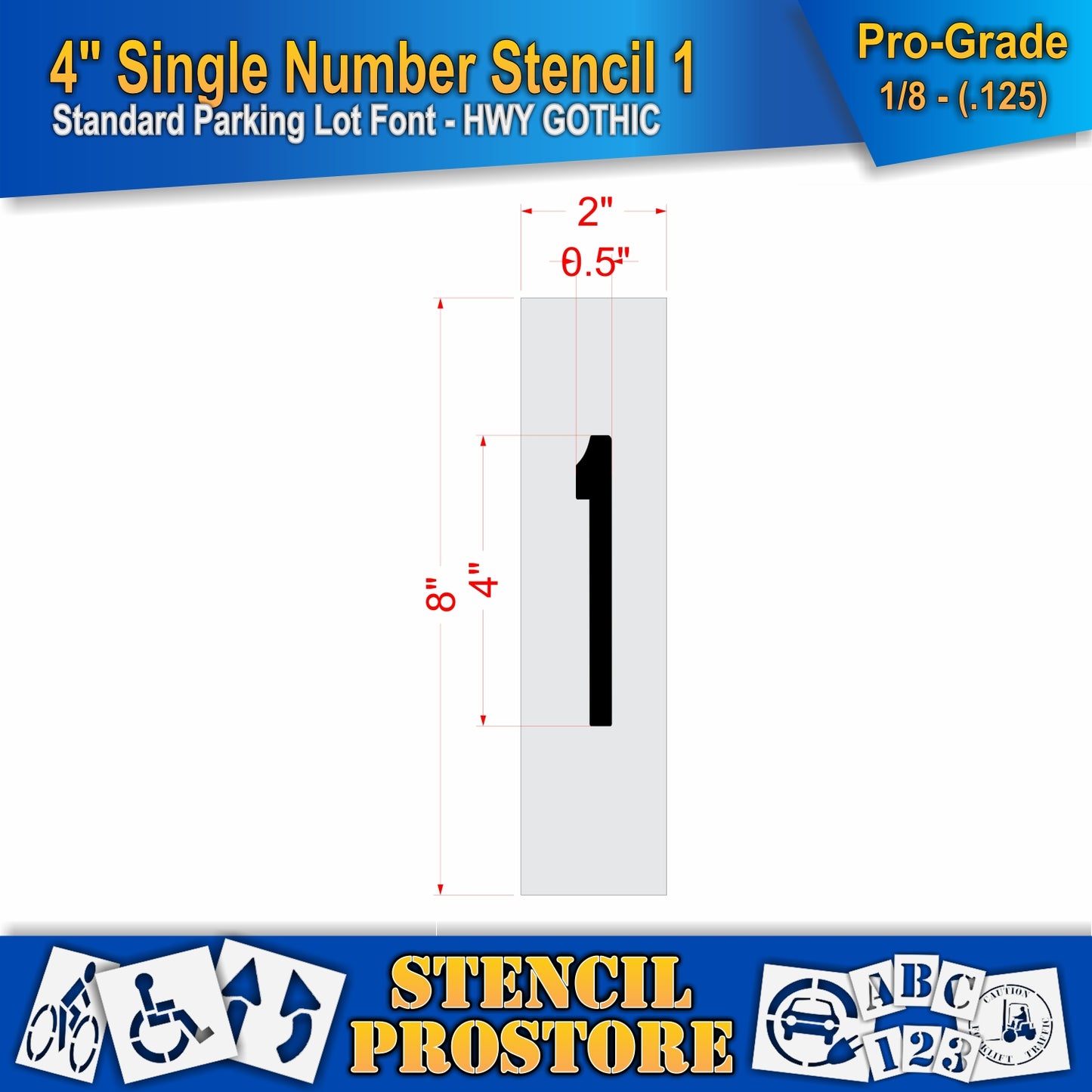 4" Number Kit Stencil