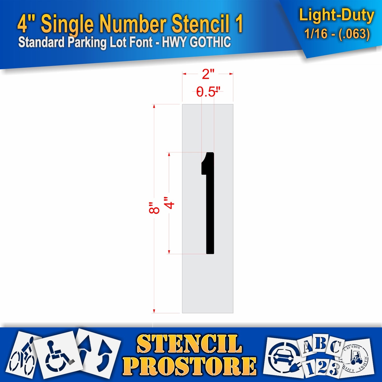 4" Number Kit Stencil