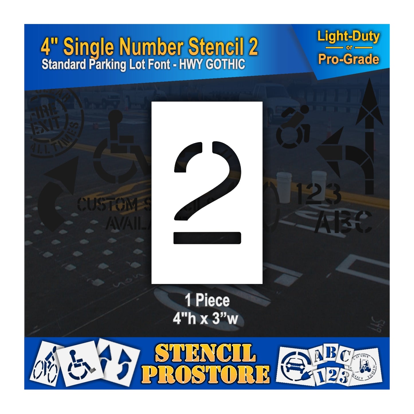 4" Number Kit Stencil