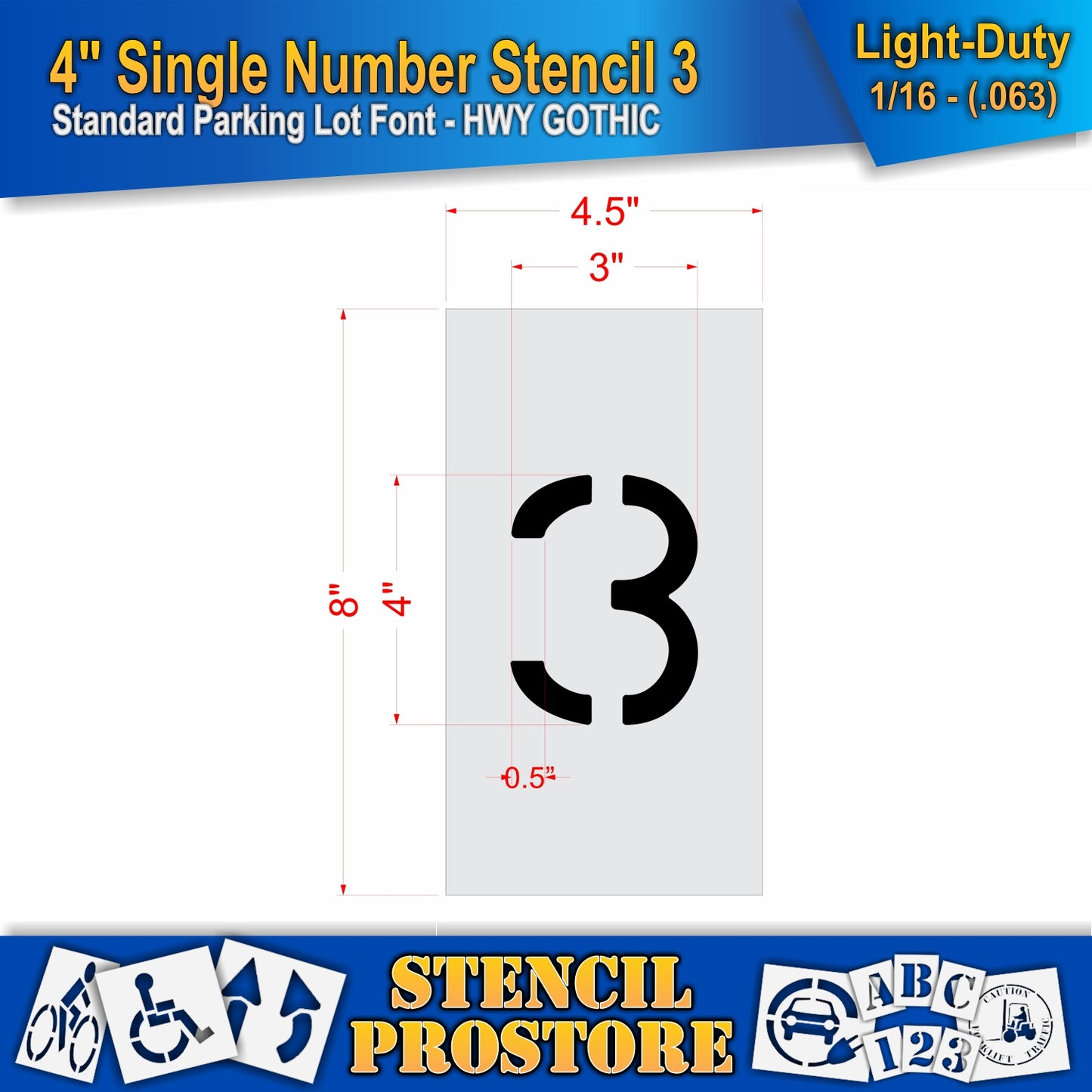 4" Number Kit Stencil