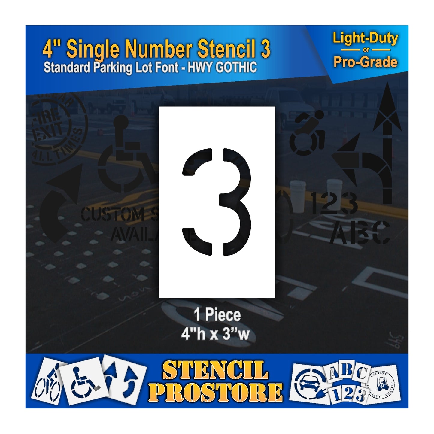 4" Number Kit Stencil