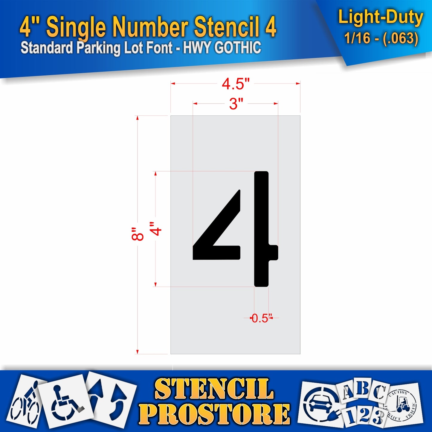 4" Number Kit Stencil