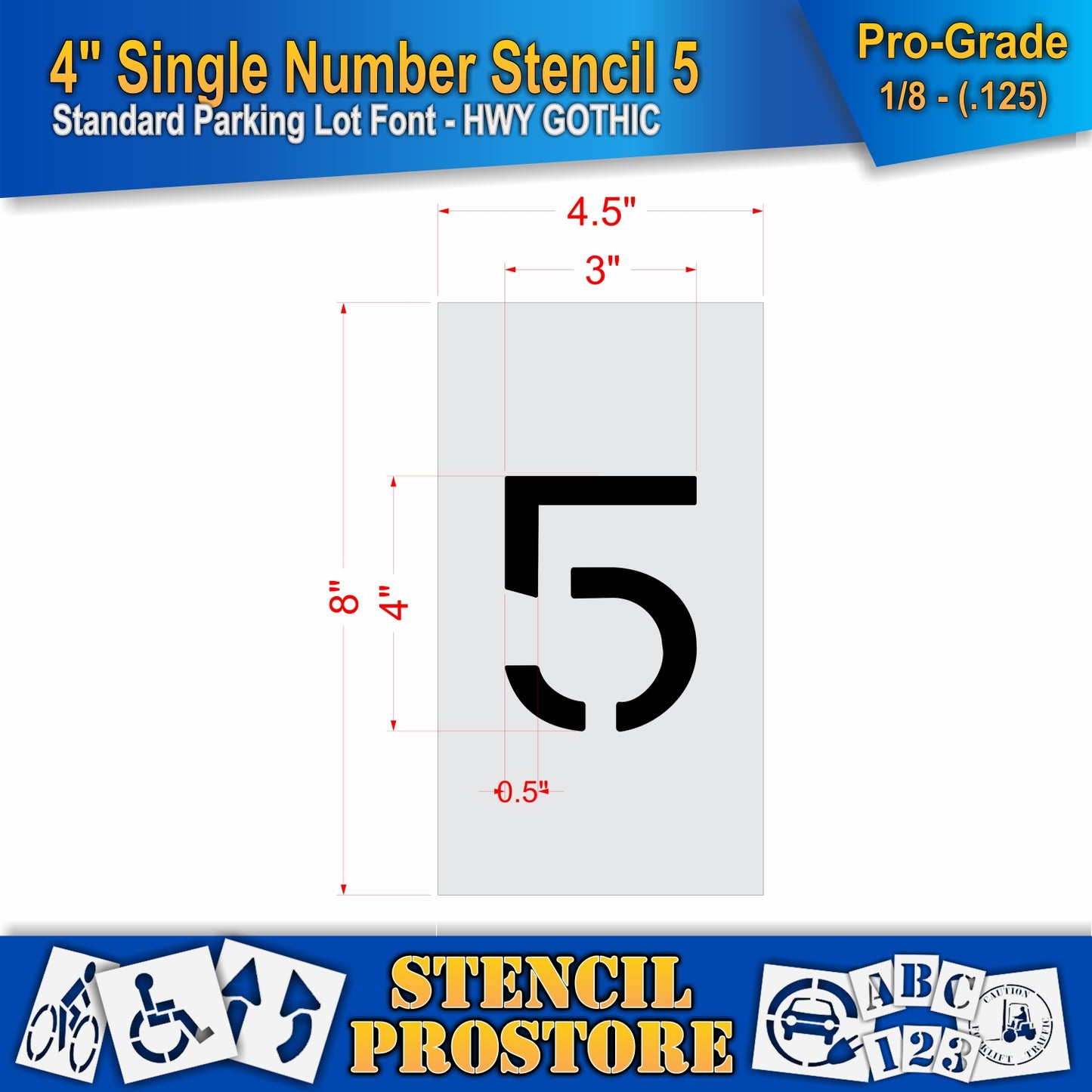 4" Number Kit Stencil